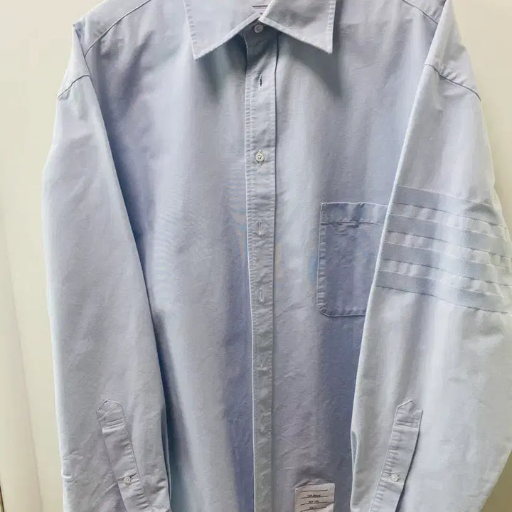 [BUNJANG] Thom Browne 4-Bar Shirt Blue L-XL / Thom Browne 4선 셔츠 블루 L-XL