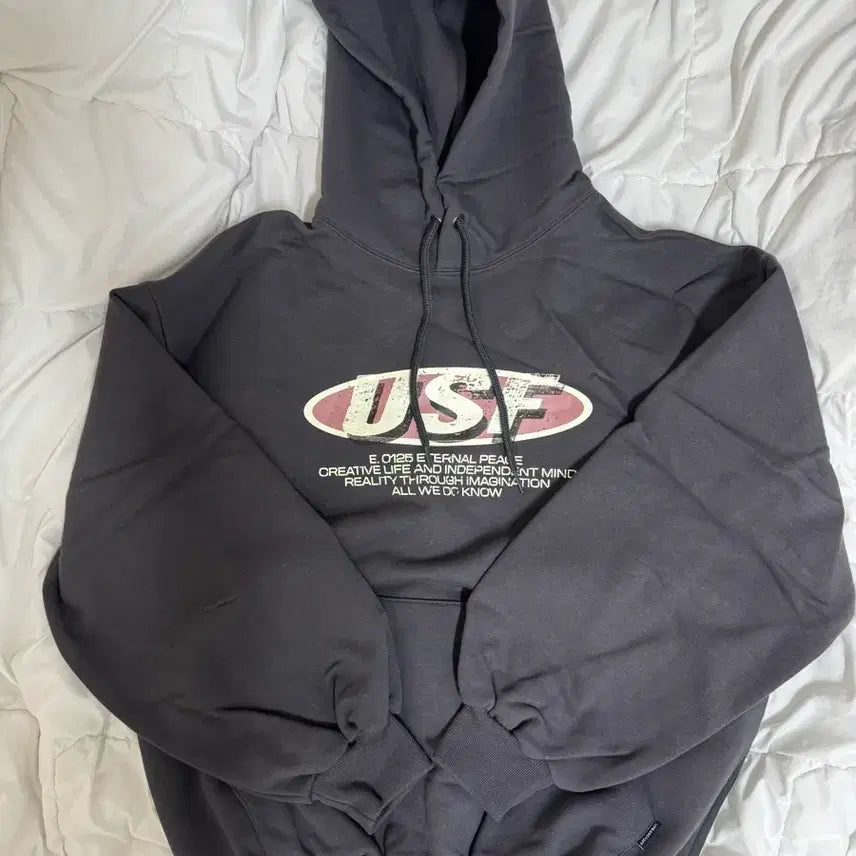 [BUNJANG] Urbanstuff USF Oval Logo Hoodie M / 어반스터프 USF 오발 로고 후디 M