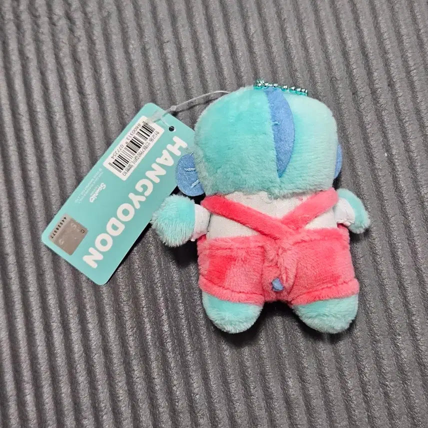 [BUNJANG] Sanrio Hangyodon Plush Keychain Pink Overalls / 산리오 한교동 인형 키링 핑크 멜빵