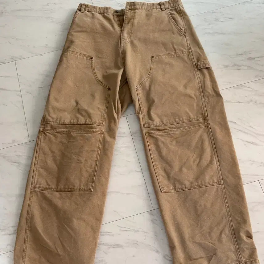 [BUNJANG] Aoiro Cutout Double Knee Pants Tan Size 3 / 아오이로 커티트 더블니 팬츠 탄 2026 3 사이즈 판매