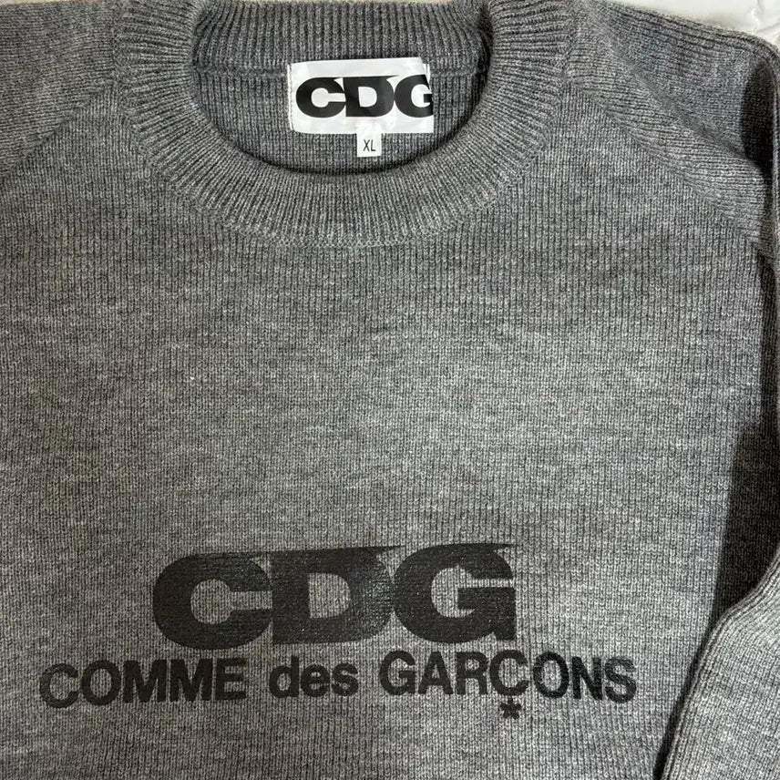 [BUNJANG] Comme des Garçons CDG Grey Knit XL / [XL] CDG 꼼데가르송 그레이 니트