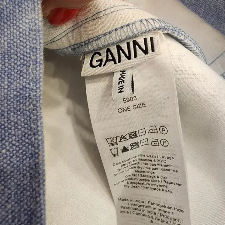 [BUNJANG] GANNI Denim Tote Bag with Shoulder Strap / 가니 데님 토트백 숄더백 겸용