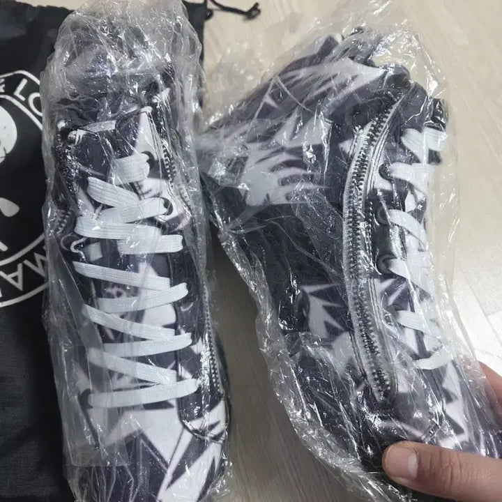 [BUNJANG] Mark &amp;ロナ Black Pattern Golf Shoes / 마크앤로나 골프화 블랙 패턴 새상품