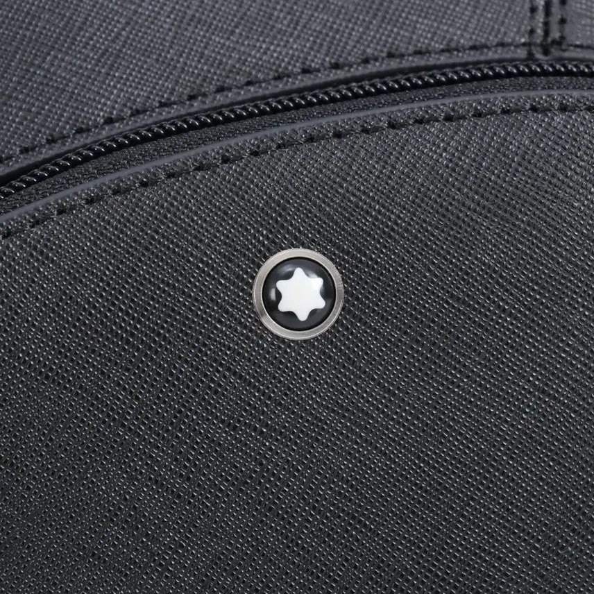 [BUNJANG] Montblanc Black Leather Sling Bag / 몽블랑 블랙 레더 슬링백