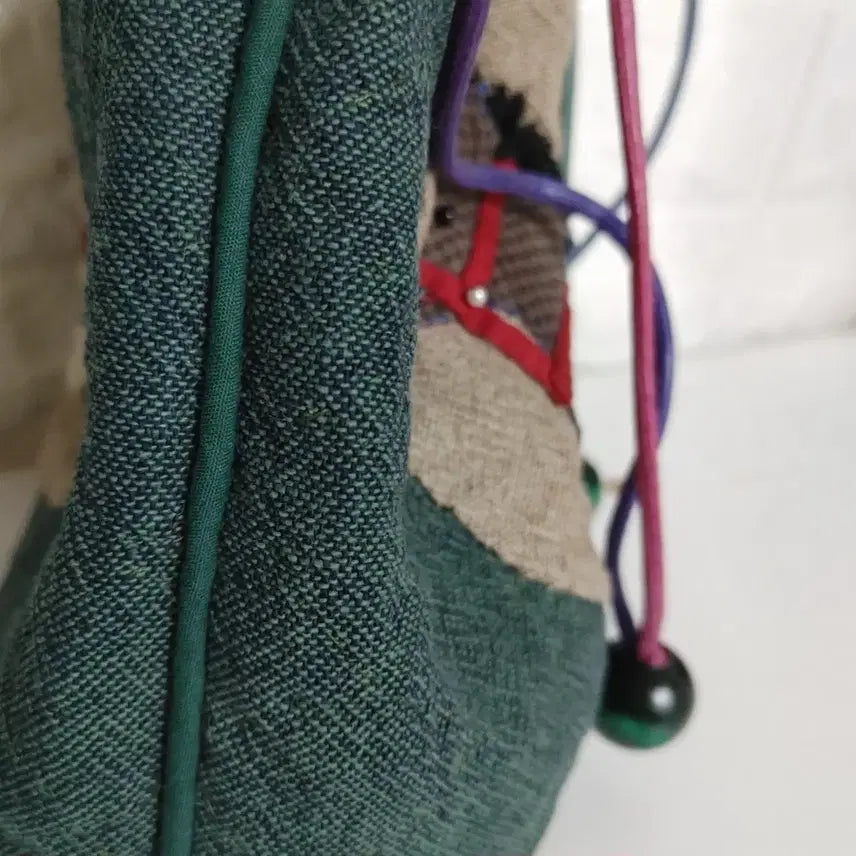 [BUNJANG] Handmade Quilted Pouch Bag with Horse Motif / 퀼트핸드메이드 조리가방