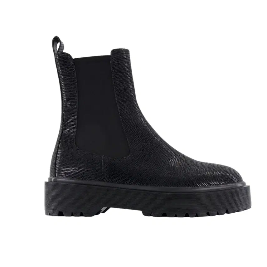[BUNJANG] Under My Car Bold Lizard Embossed Chelsea Boots Black / 290) 언더마이카 볼드 리자드 엠보스드 첼시 부츠 블랙