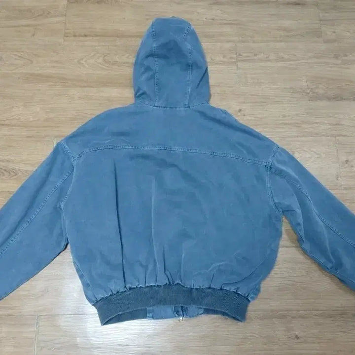 [BUNJANG] Shine Denim Pigment Washed Oversized Hooded Denim Jacket / 샤인데님 피그먼트 워싱 오버핏 후드 데님 자켓
