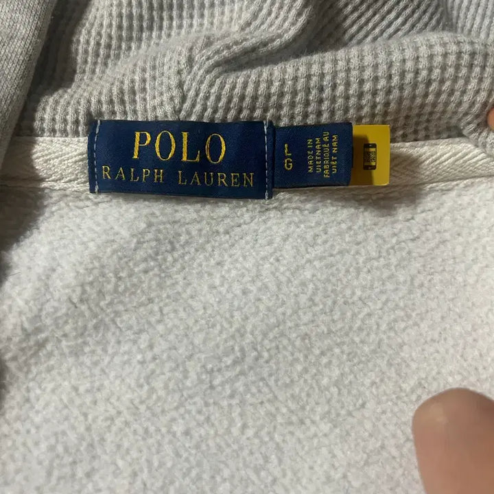 [BUNJANG] Polo Ralph Lauren Grey/Oatmeal Hoodie / 폴로 후드집업