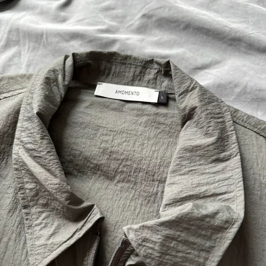 [BUNJANG] Momento Sheer Zip-Up Shirt / 아모멘토 멘 sheer zip up shirts 집업 셔츠