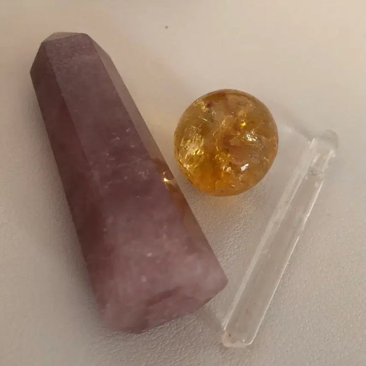 [BUNJANG] Amethyst, Citrine, and Quartz Crystal Cluster Set / 자수정/황수정/수정 클러스터 세트(명상/장식용)