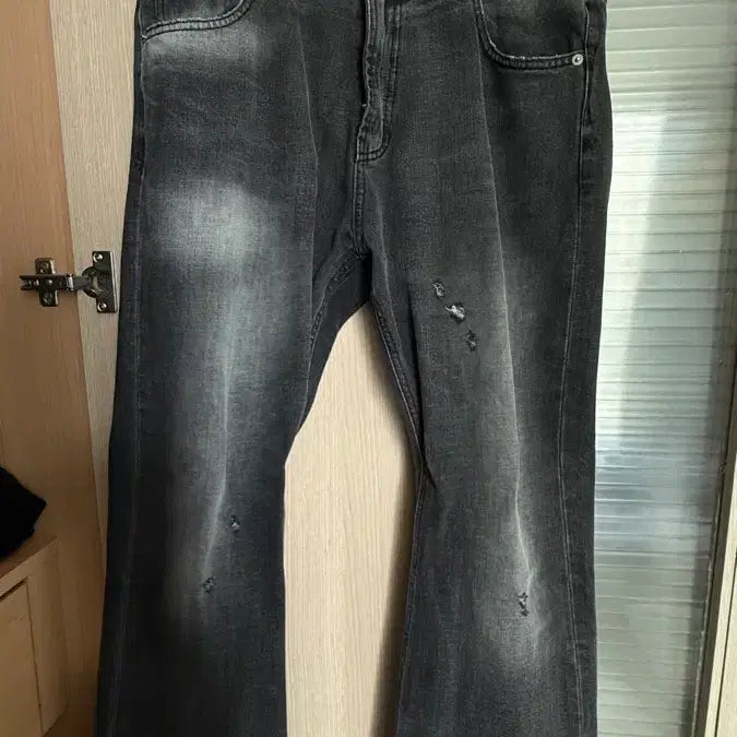 [BUNJANG] frage Flare Damage Denim Pants L / frage 프라게 플레어 데미지 데님 팬츠 L