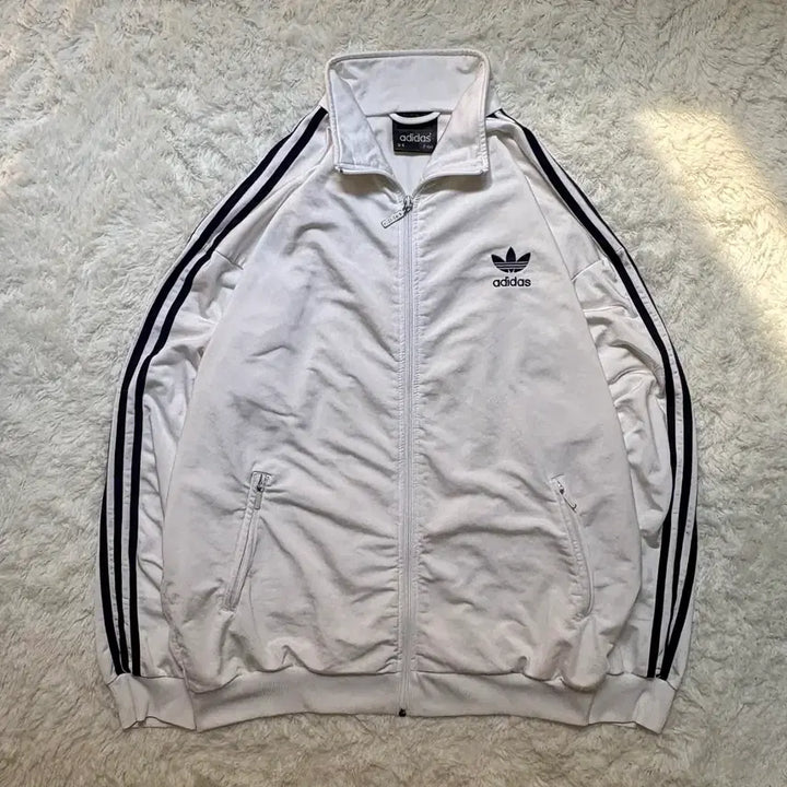 [BUNJANG] Adidas 90s Firebird Track Top Jersey White Navy 3XL / 90s 아디다스 파이어버드 네이비 화이트 져지 트랙탑 115 3XL