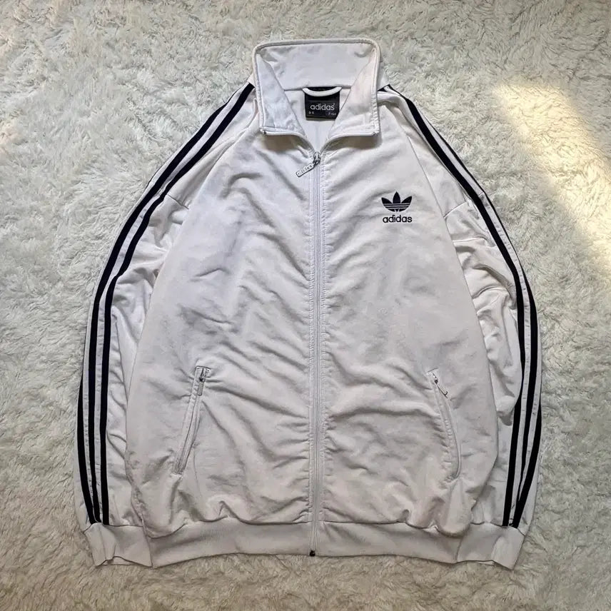 [BUNJANG] Adidas 90s Firebird Track Top Jersey White Navy 3XL / 90s 아디다스 파이어버드 네이비 화이트 져지 트랙탑 115 3XL