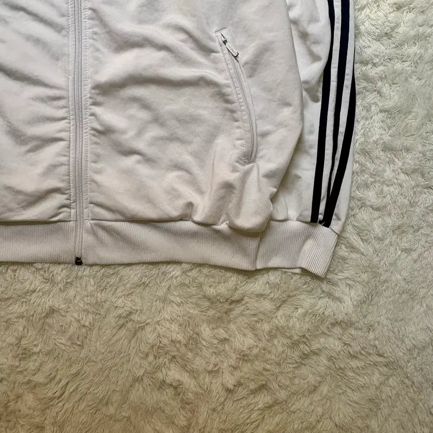[BUNJANG] Adidas 90s Firebird Track Top Jersey White Navy 3XL / 90s 아디다스 파이어버드 네이비 화이트 져지 트랙탑 115 3XL