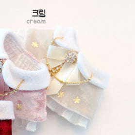 [BUNJANG] Ninimal 10cm Cotton Doll Velvet Cape Cream / 니니멀 10cm솜 벨벳케이프 크림
