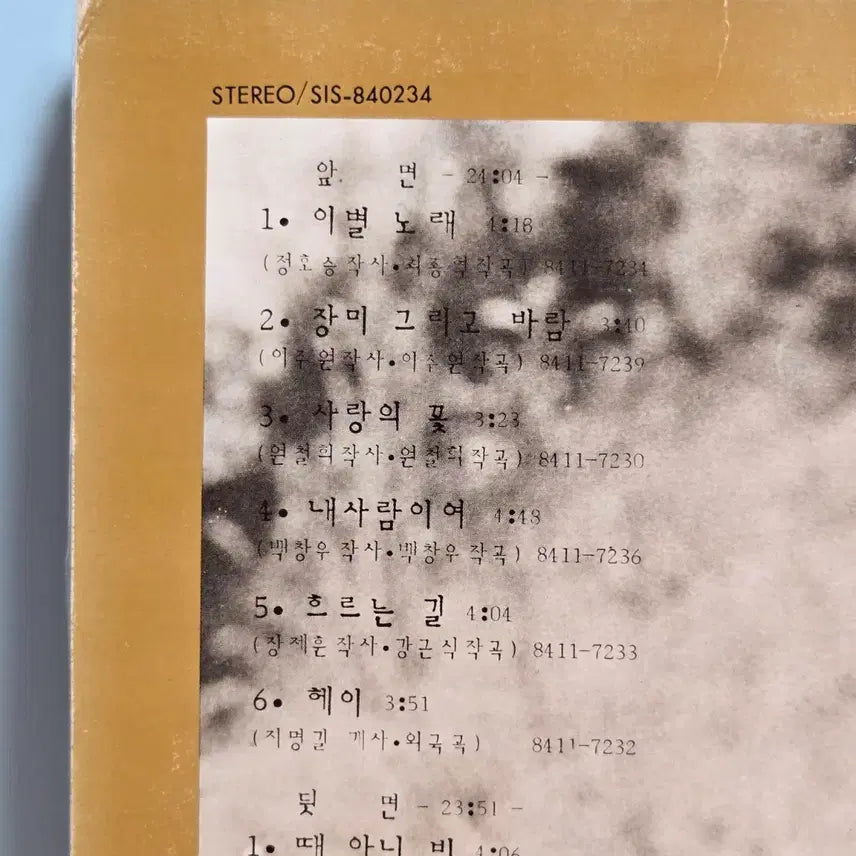 [BUNJANG] Lee Dong-won 1984 LP Album / 이동원 LP 앨범  5078