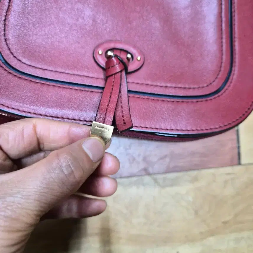 [BUNJANG] Beanpole Burgundy Leather Crossbody Bag / 빈폴버건디크로스백