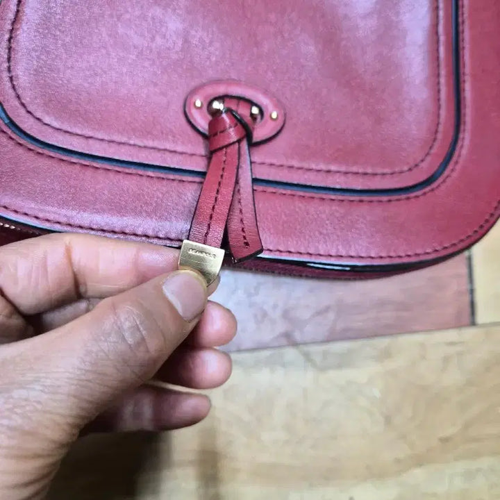 [BUNJANG] Beanpole Burgundy Leather Crossbody Bag / 빈폴버건디크로스백