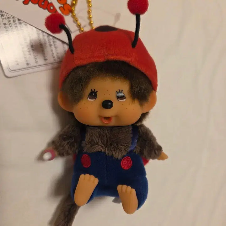[BUNJANG] Monchhichi Bighead SS Ladybug Keychain Doll / 마지막1점 당일발송/ 정품 몬치치 빅헤드 SS 무당벌레 키 체인 인형키링