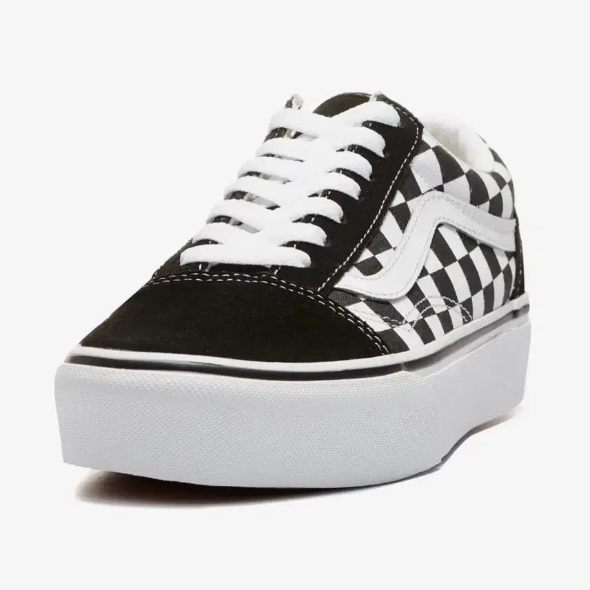 [BUNJANG] Vans Old Skool Platform Checkerboard Black/White / 반스 올드스쿨 플랫폼 - (체커보드) 블랙:화이트 / 완전새것