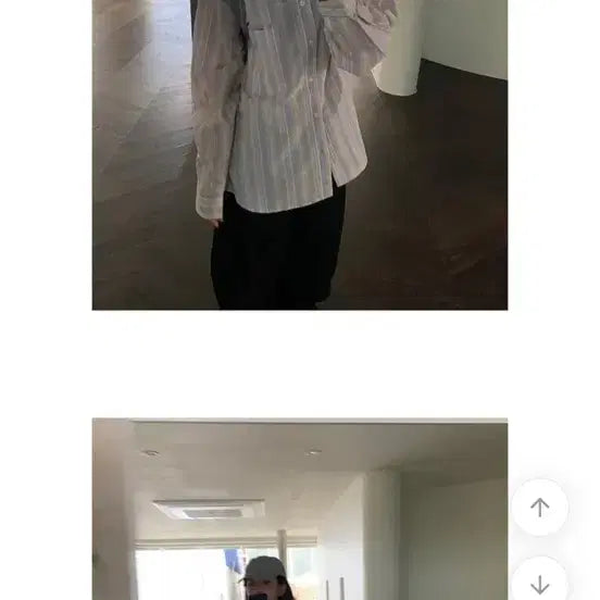 [BUNJANG] BLEMTO STRIPE SEERSUCKER SHIRT PURPLE / *top 블렘토 STRIPE SEERSUCKER SHIRT 퍼플