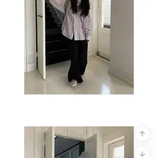 [BUNJANG] BLEMTO STRIPE SEERSUCKER SHIRT PURPLE / *top 블렘토 STRIPE SEERSUCKER SHIRT 퍼플