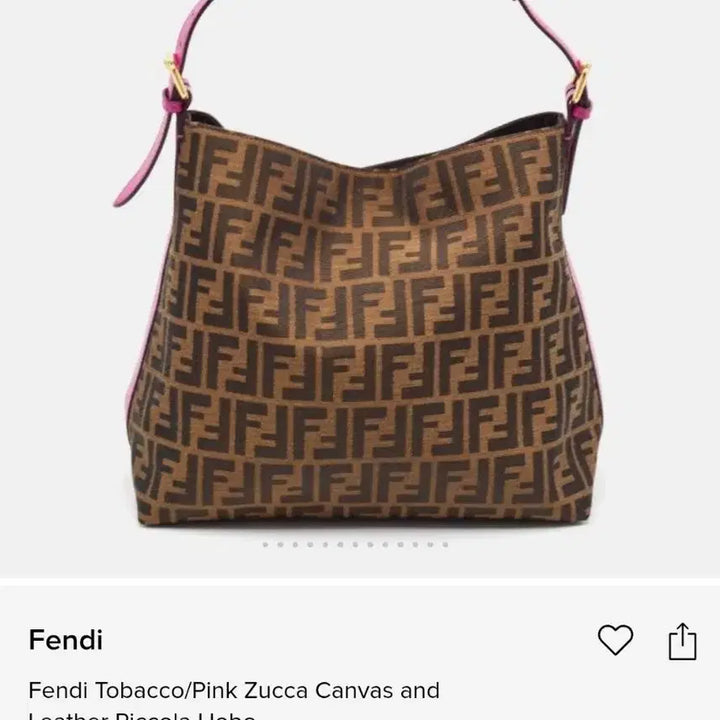 [BUNJANG] Fendi Zucca FF Logo Hobo Bag / 펜디 정품 주카 FF로고 호보백