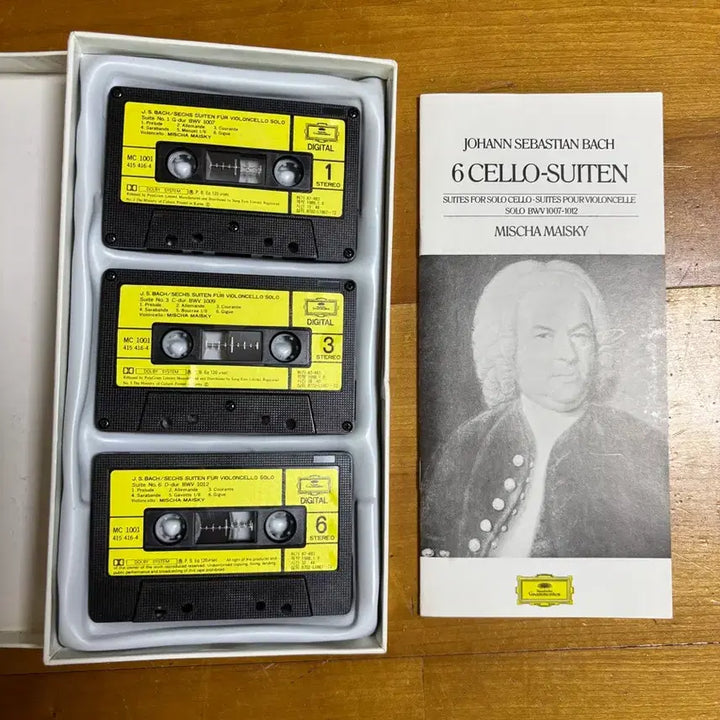[BUNJANG] Bach 6 Cello Suites Cassette Tape 3-Tape Set - Maisky / 바흐 6첼로 카세트 테이프 3개 세트 마이스키 연주