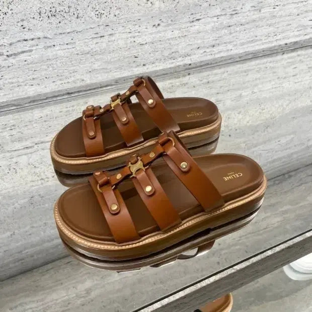 [BUNJANG] Celine Triomphe Slide Sandal Camel Size 36 / 셀린느 티피 슬라이드 티피샌들 (36사이즈 카멜)