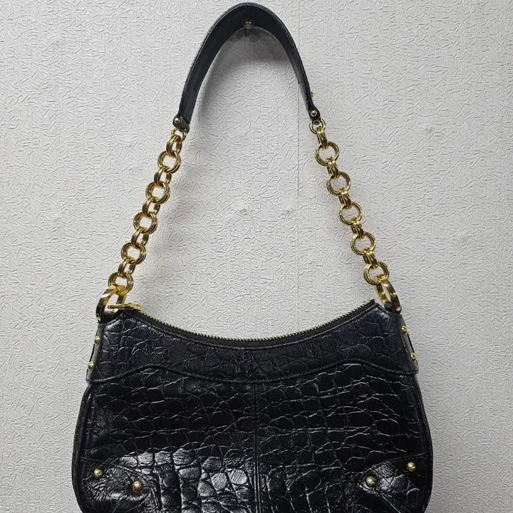 [BUNJANG] MCM Black Chain Shoulder Bag / 메트로시티 블랙 체인 숄더백