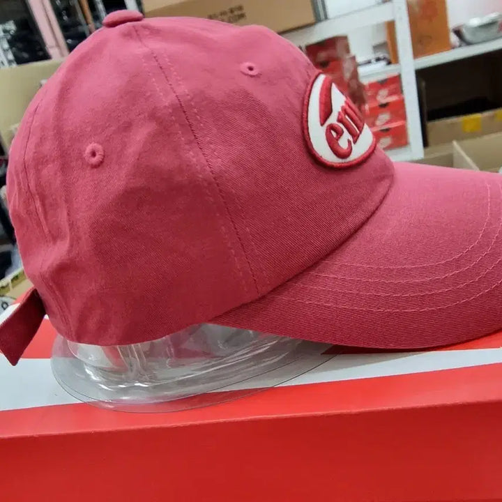 [BUNJANG] Emis Round Patch Ball Cap Burgundy / 이미스 원형 패치 볼캡 버건디 새상품