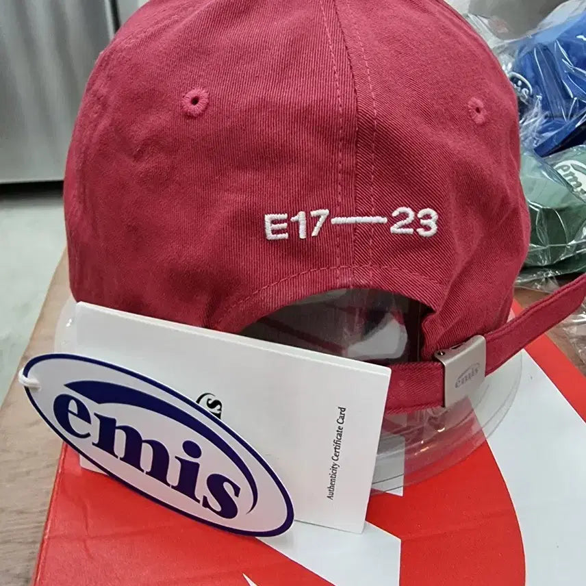 [BUNJANG] Emis Round Patch Ball Cap Burgundy / 이미스 원형 패치 볼캡 버건디 새상품