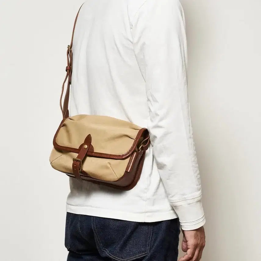 [BUNJANG] Rolling Dub Trio Satchel Bag Mini Brown Waxed Nylon Leather / 롤링덥트리오 미니 사첼백 브라운
