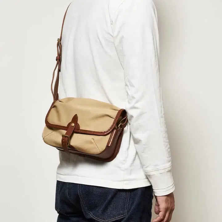 [BUNJANG] Rolling Dub Trio Satchel Bag Mini Brown Waxed Nylon Leather / 롤링덥트리오 미니 사첼백 브라운