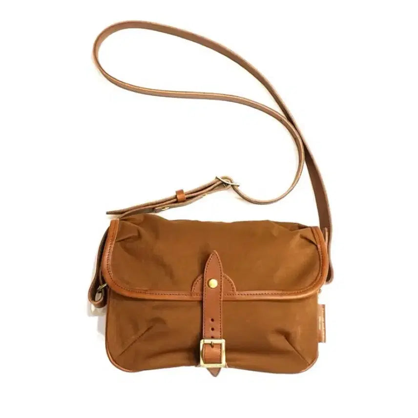 [BUNJANG] Rolling Dub Trio Satchel Bag Mini Brown Waxed Nylon Leather / 롤링덥트리오 미니 사첼백 브라운