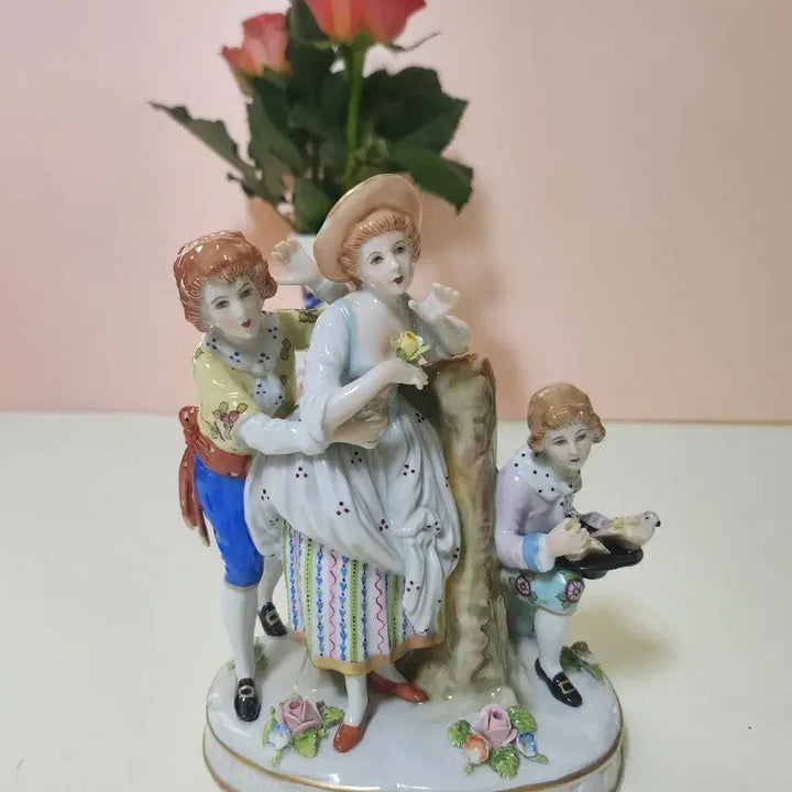 [BUNJANG] Sitzendorf Seiffen Family Outing Figurine / 드레스덴 시첸도르프 가족 나들이 피겨린