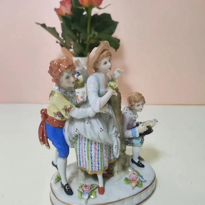 [BUNJANG] Sitzendorf Seiffen Family Outing Figurine / 드레스덴 시첸도르프 가족 나들이 피겨린