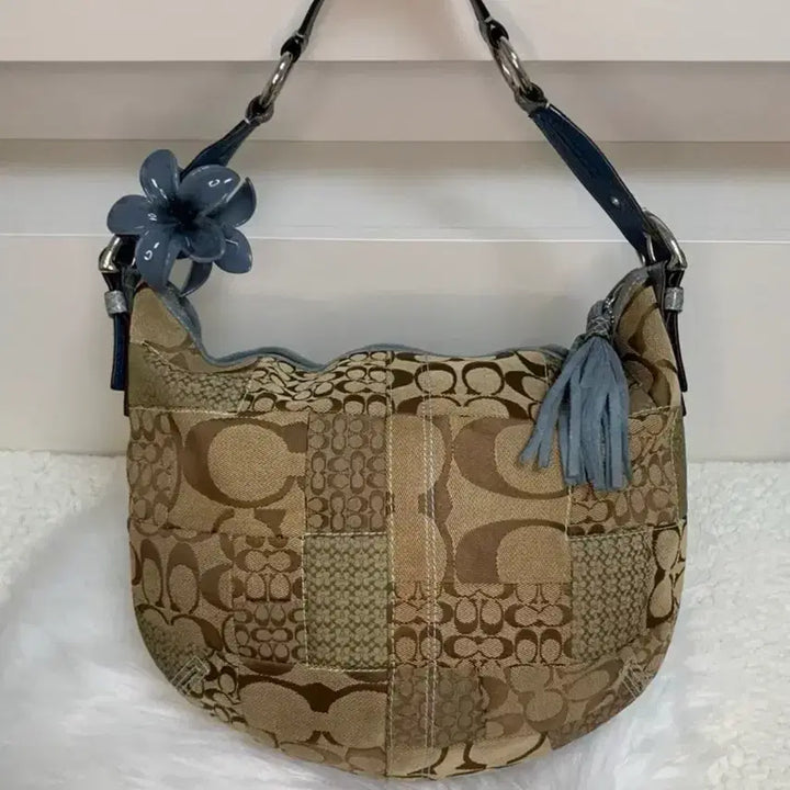 [BUNJANG] Coach Signature Patchwork Hobo Bag / 코치 시그니처 패치워크 호보백
