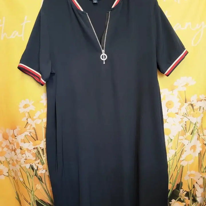[SOLD OUT] 타미힐피거 네이비 반팔  폴리원피스 M