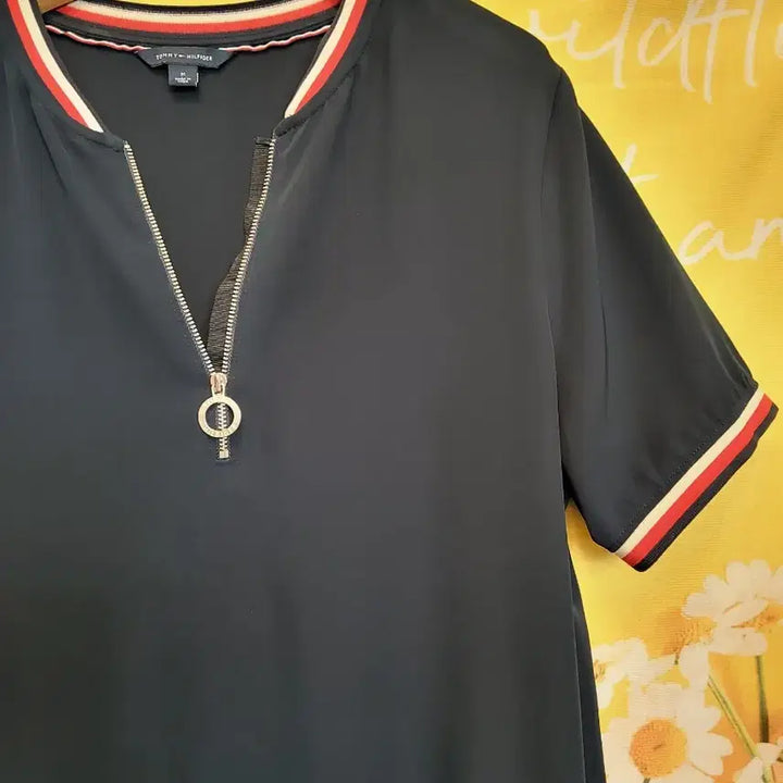 [SOLD OUT] 타미힐피거 네이비 반팔  폴리원피스 M