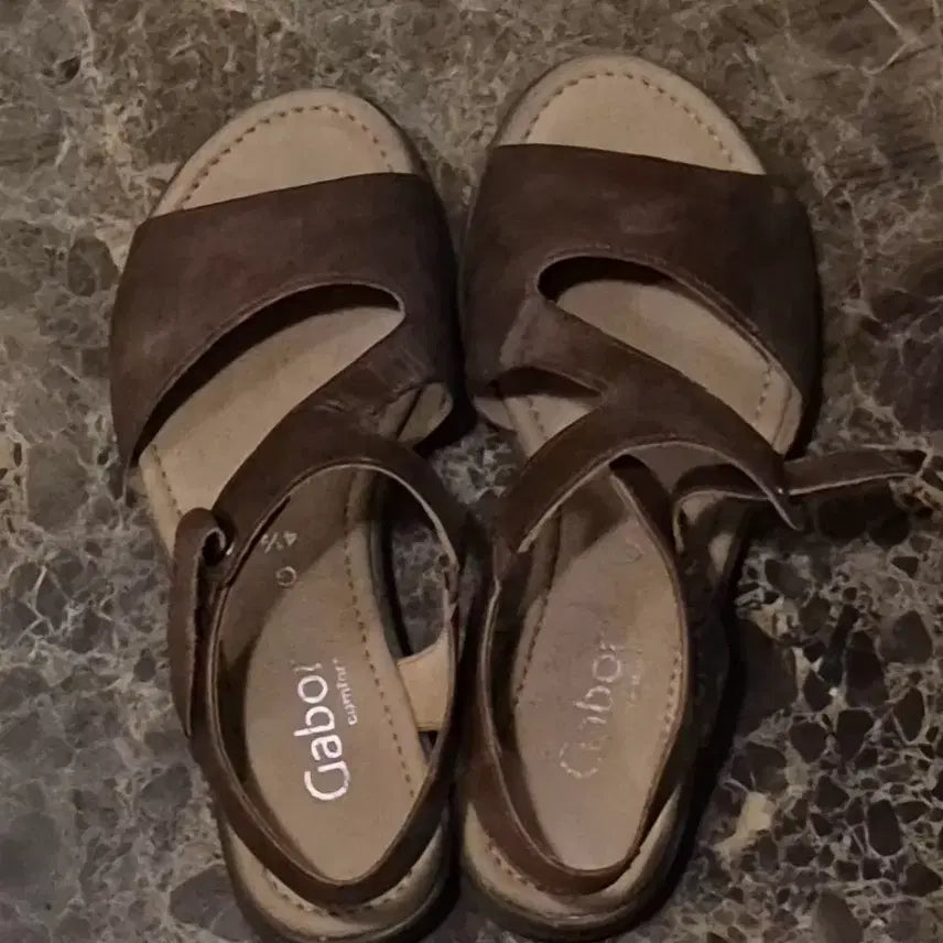 [BUNJANG] Gabor Brown Leather Sandals (New) Size 240 / 가버 소가죽샌들(새상품) 240