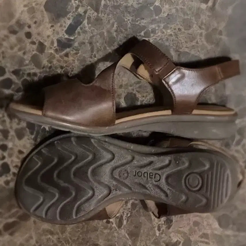 [BUNJANG] Gabor Brown Leather Sandals (New) Size 240 / 가버 소가죽샌들(새상품) 240