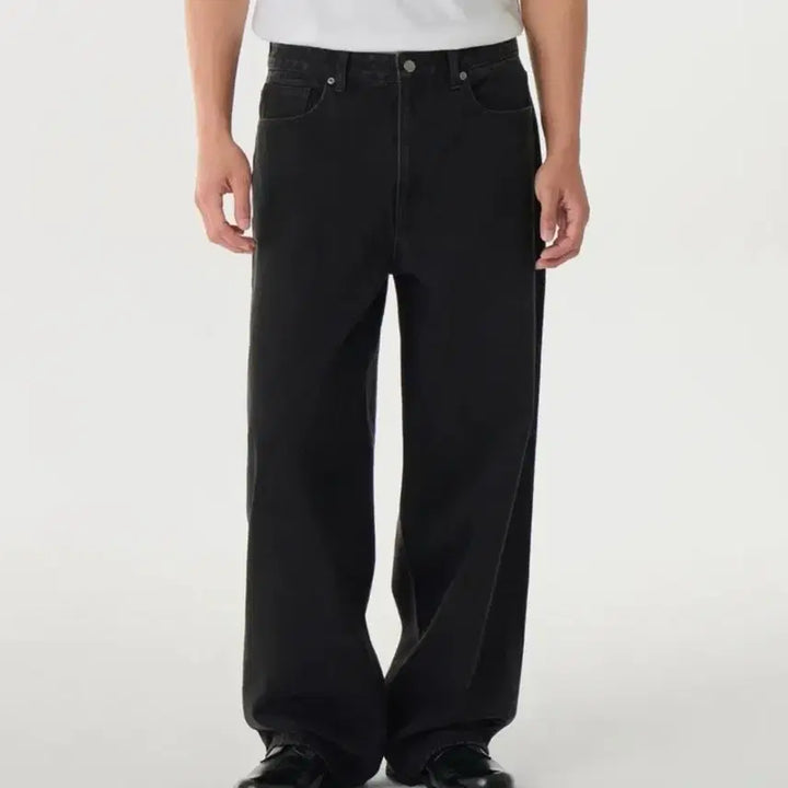 [BUNJANG] Musinsa Standard Big Wide Denim Pants Washed Black / [실착3회] 무탠다드 빅 와이드 데님팬츠 청바지 31 워시드 블랙