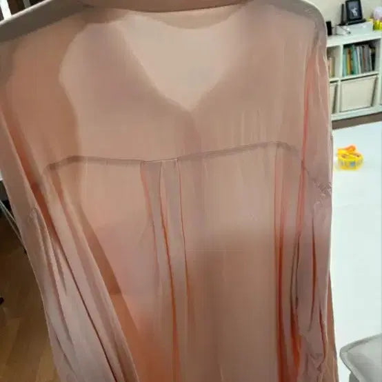 [BUNJANG] FRYEONGTHING Peach Salmon Color Oversized Shirt / 프영띵 피치 살몬 연어색 셔츠