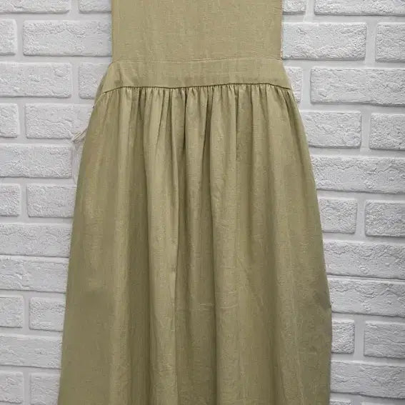[BUNJANG] FAVORITO Olive Khaki Strap Long Dress / A4382 올리브카키색 멜빵 원피스(FAVORITO)