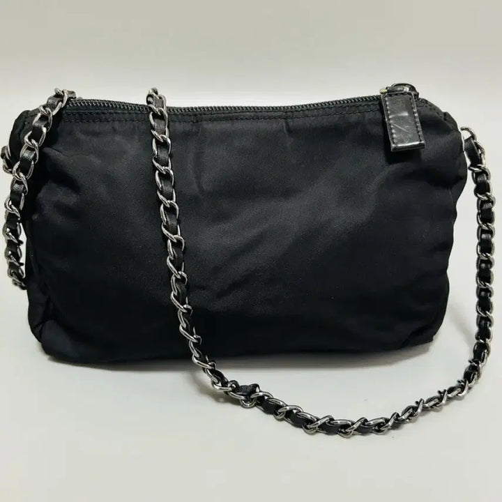 [BUNJANG] Prada Black Nylon Chain Mini Shoulder Camera Bag / 프라다 블랙 나일론 체인 미니 숄더 파우치백