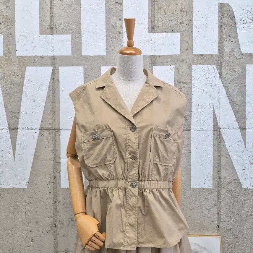 [SOLD OUT] 세일특가)허리스트링 베스트 자켓