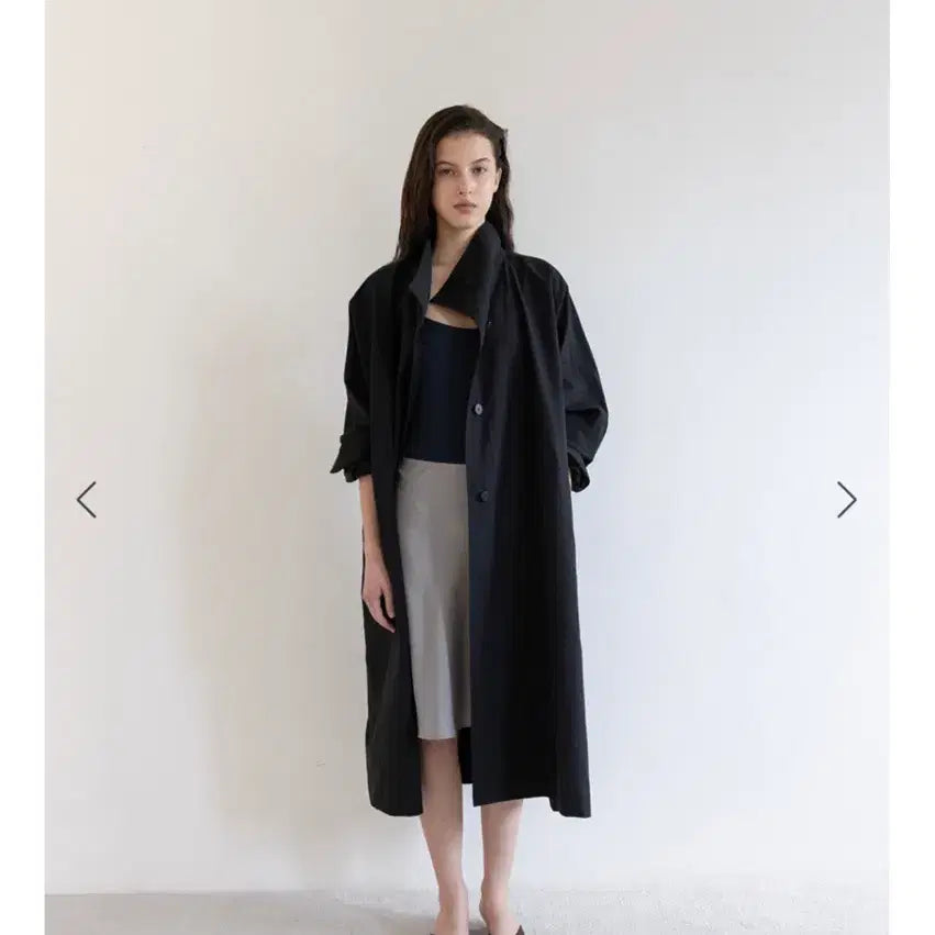 [SOLD OUT] 에레 ehre 도일트렌치코트 블랙 새상품