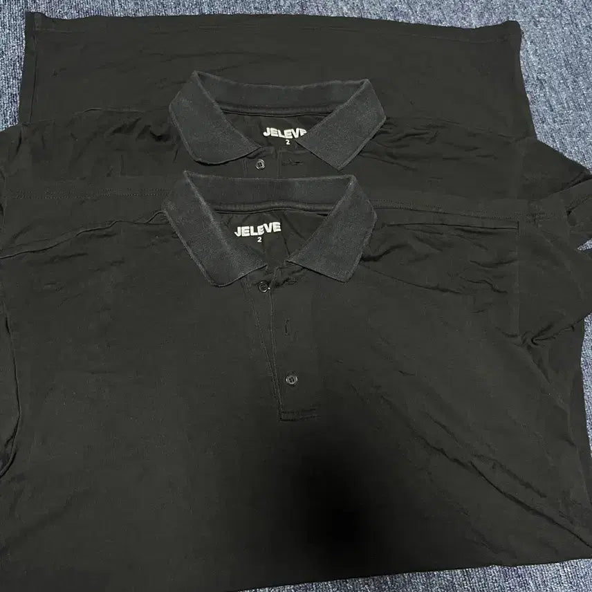 [BUNJANG] JLBS Muscle Fit Short Sleeve Polo Shirt / 2장 일괄 1.9 / 제이엘브 카라 머슬핏 반팔티