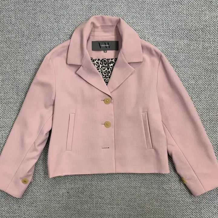 [BUNJANG] Vera Wang Pink Cropped Jacket Size 55 / 베라왕 핑크 크롭 자켓 55